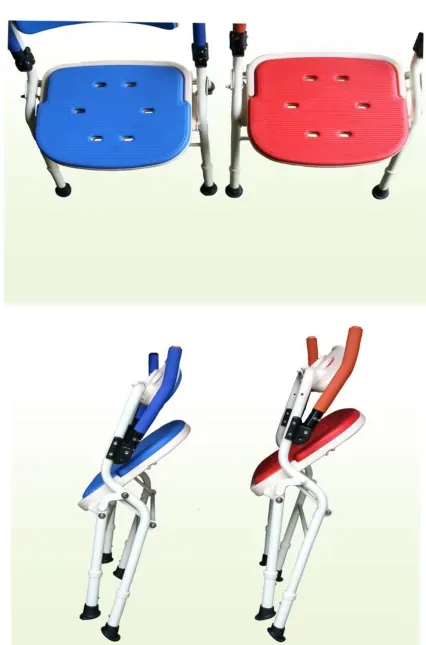 목욕의자 좌석 천공 및 접은 상태