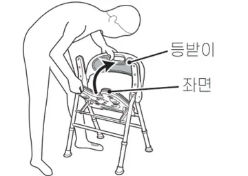 팔걸이를 올리고 좌면을 올려 접기