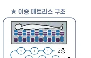 이중 매트리스 구조 (2층/1층)