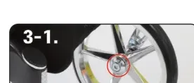 앞바퀴 고정 프레임의 육각나사