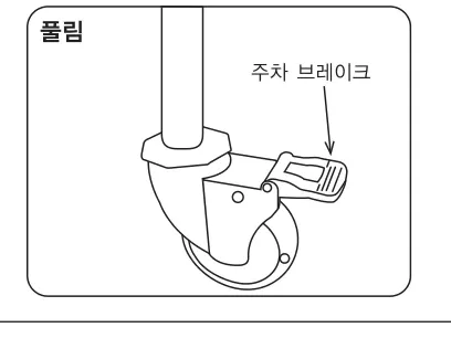 풀림 — 주차 브레이크 올린 상태