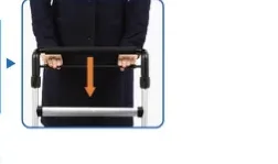 주차 브레이크 — 브레이크바 양끝을 아래로 눌러 고정