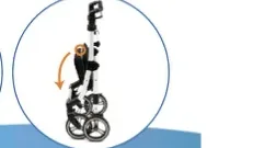 차체 접기와 펼치기 — 의자프레임을 들어올려 접고, 눌러서 펼침