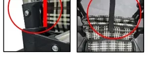 보행기 접이 — 뒷바퀴 상단 접힘 장치