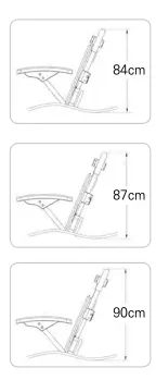 핸들 높이 3단계 — 84cm / 87cm / 90cm