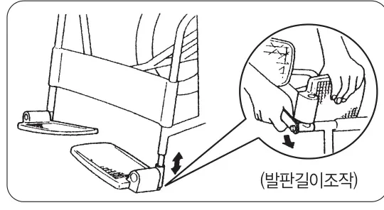 발판 길이 조작