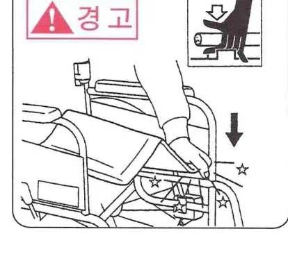 시트파이프를 잡고 누르면 손을 다칠 위험 — 손을 편 상태로 누름