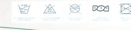 세탁방법 표시 (드라이·산소계 표백제·기계건조·중성세제 손세탁 관련 세탁 기호)