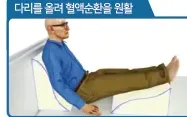 다리를 올려 혈액순환을 원활